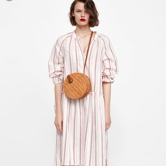 Zara Handbags - Zara raffia crossbody handbag